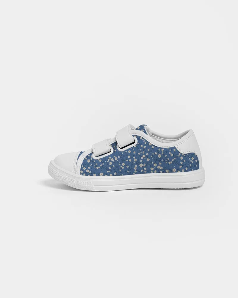 Blue Liberty Floral Kids Velcro Sneaker