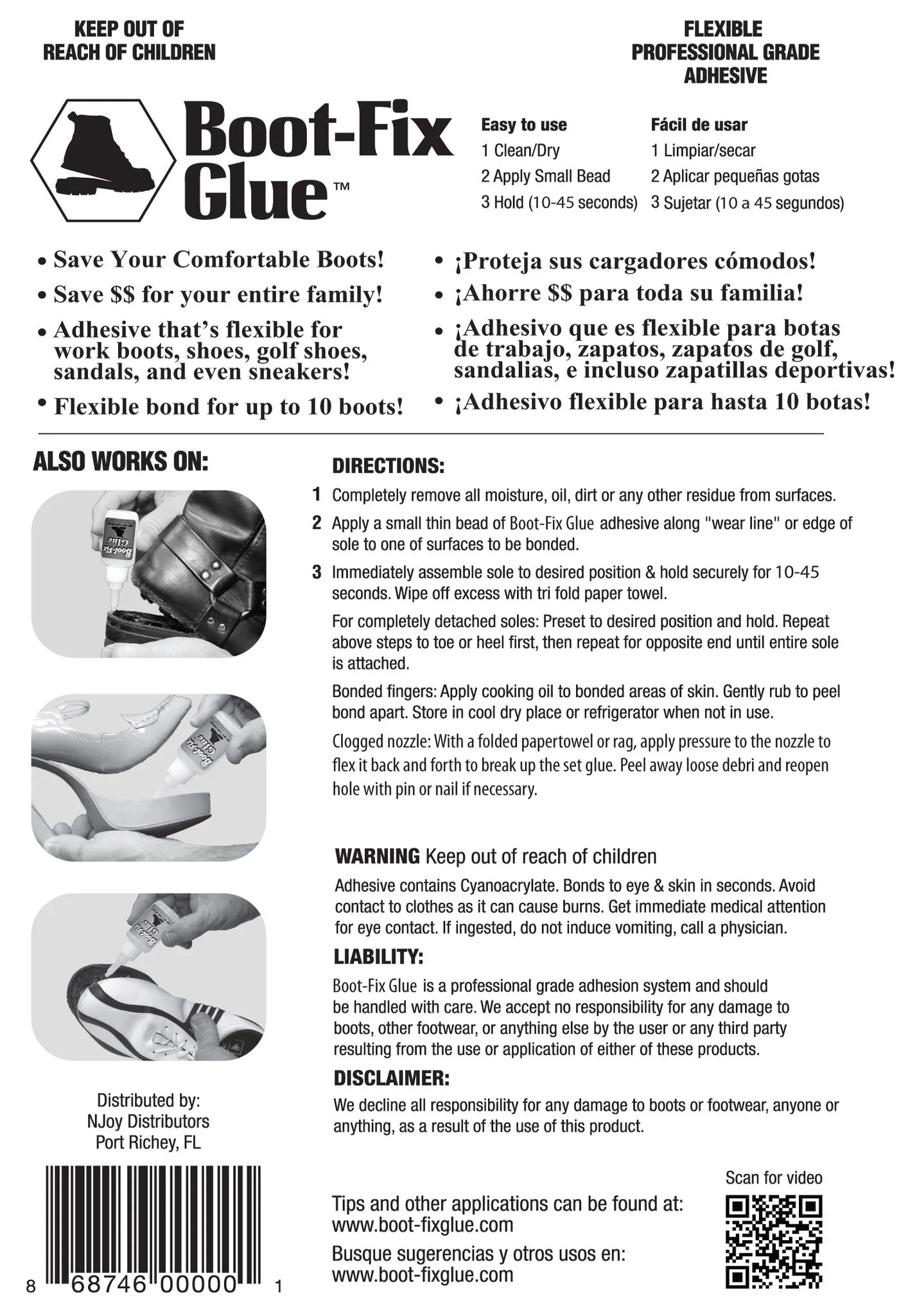 Boot-Fix & Shoe-Fix Glue (2-pack)
