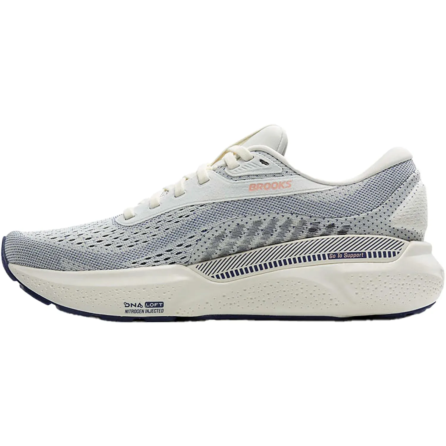 Brooks Adrenaline GTS 24 Grey Blue Ribbon Peach Women's