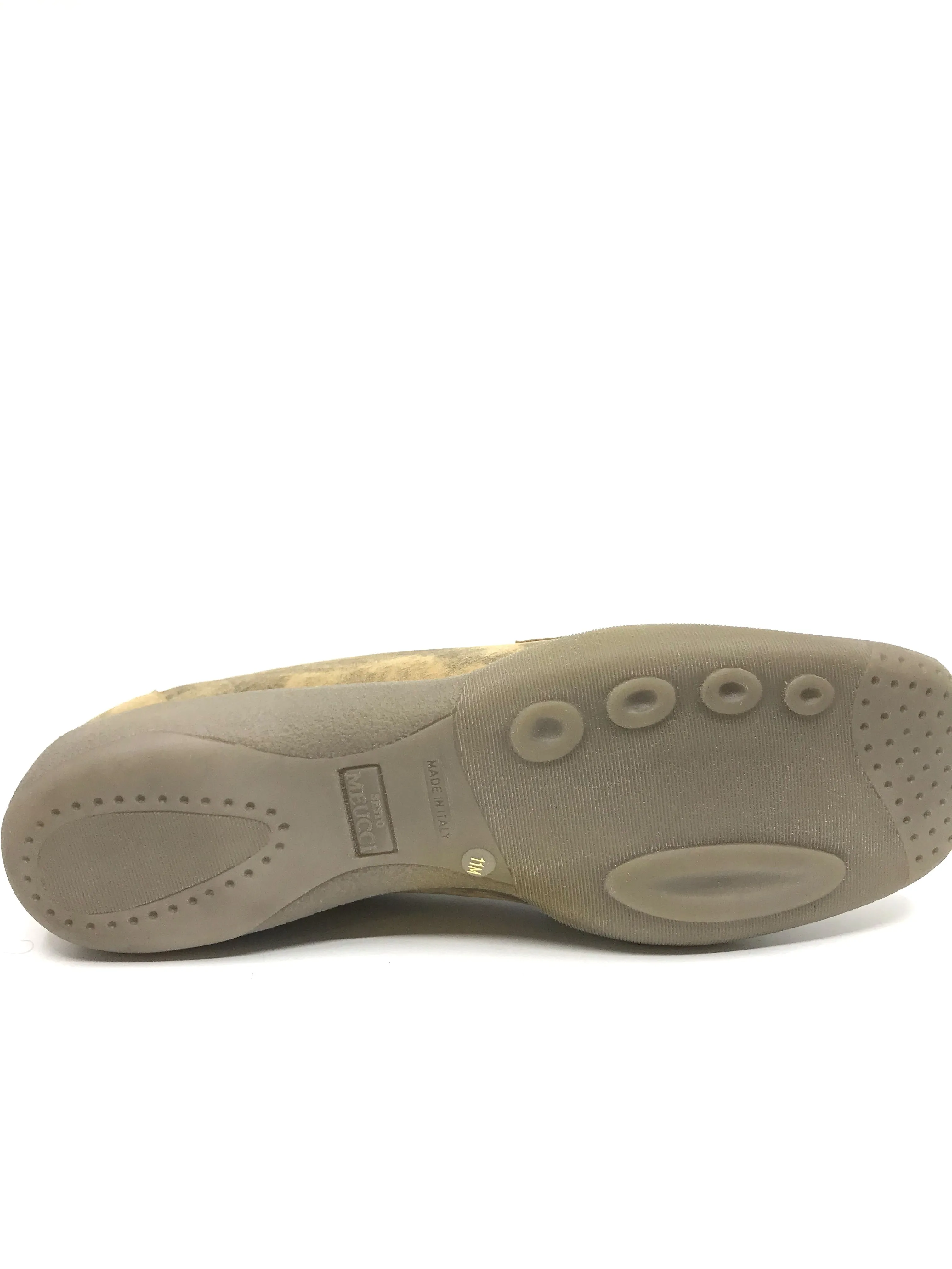 Cadel Platino Gold Leather Sesto Meucci Loafer Flats