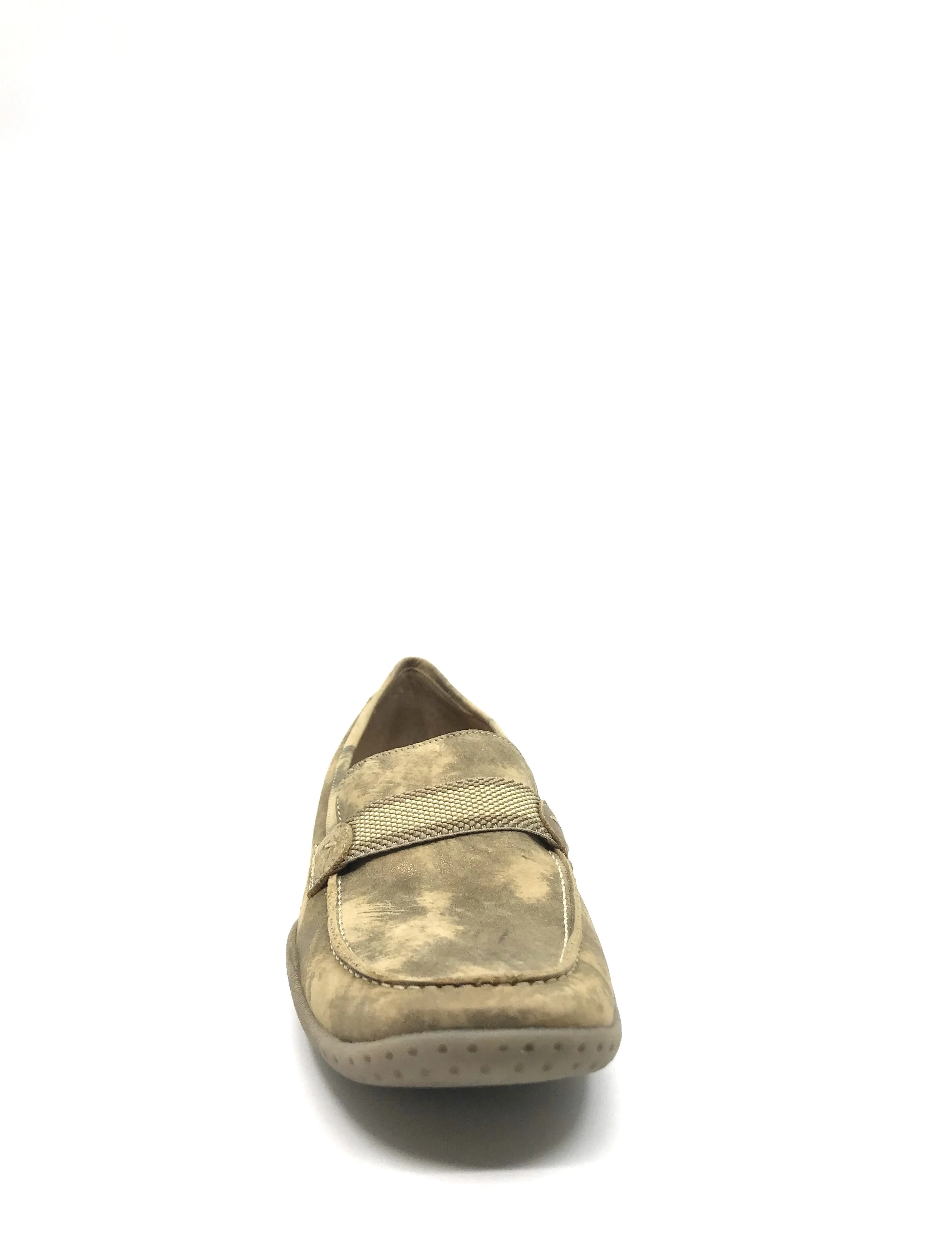 Cadel Platino Gold Leather Sesto Meucci Loafer Flats