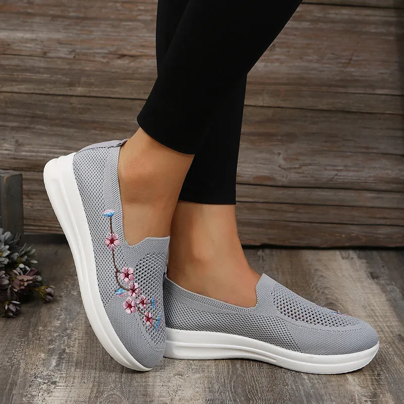 Casual Mesh Embroidered Shoes