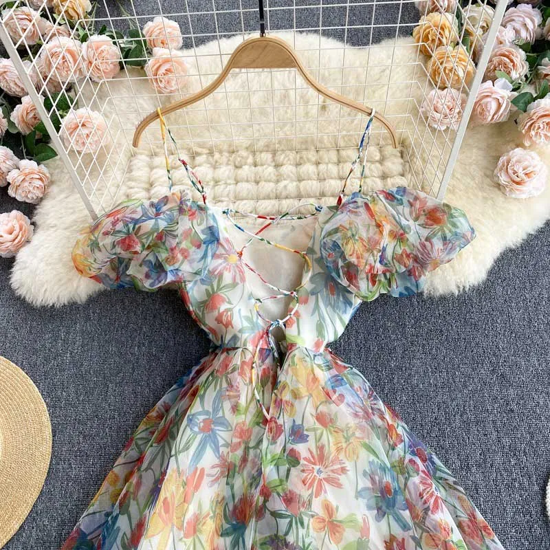 Celebrity Style High End Trendy Backless Sexy Women's Dress