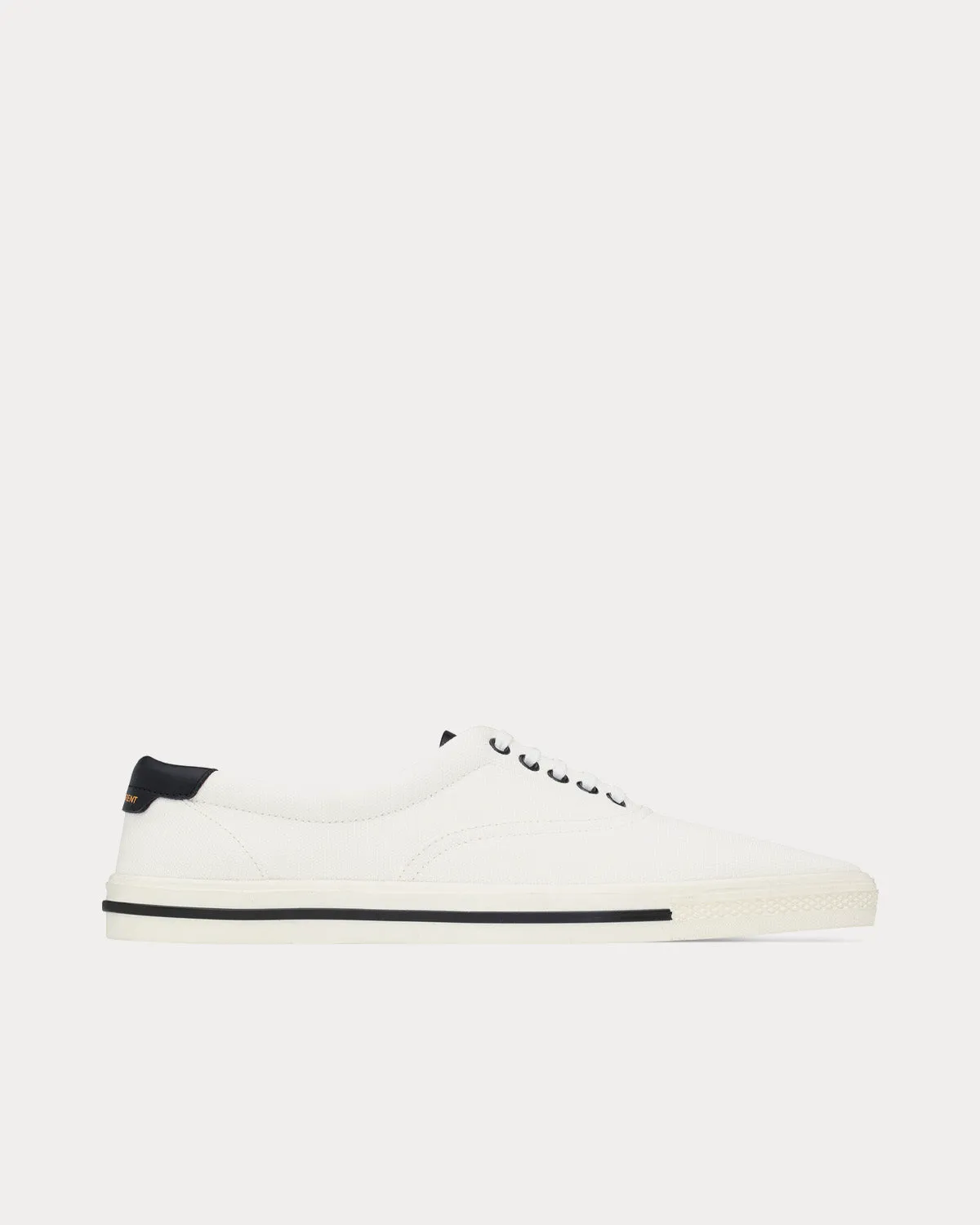 Club Canvas & Leather Off-White / Black Low Top Sneakers