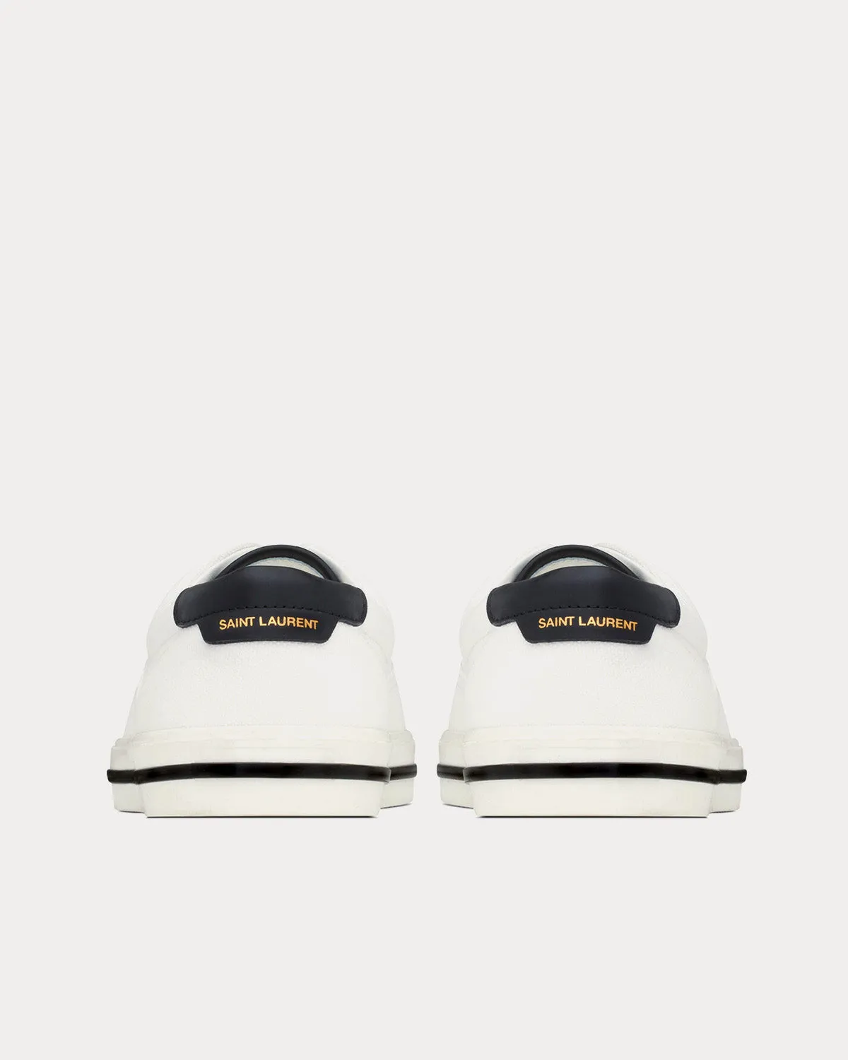 Club Canvas & Leather Off-White / Black Low Top Sneakers