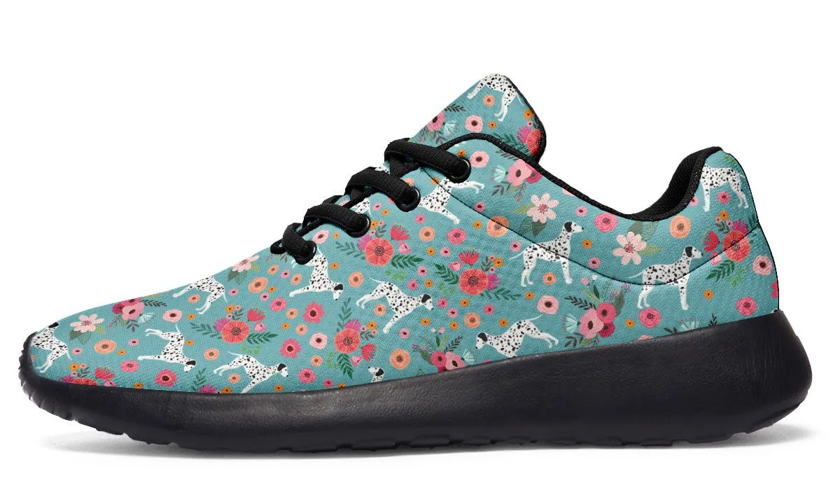 Dalmatian Flower Athletic Sneakers