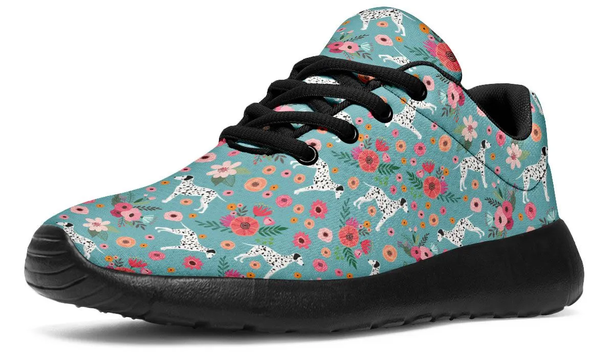 Dalmatian Flower Athletic Sneakers