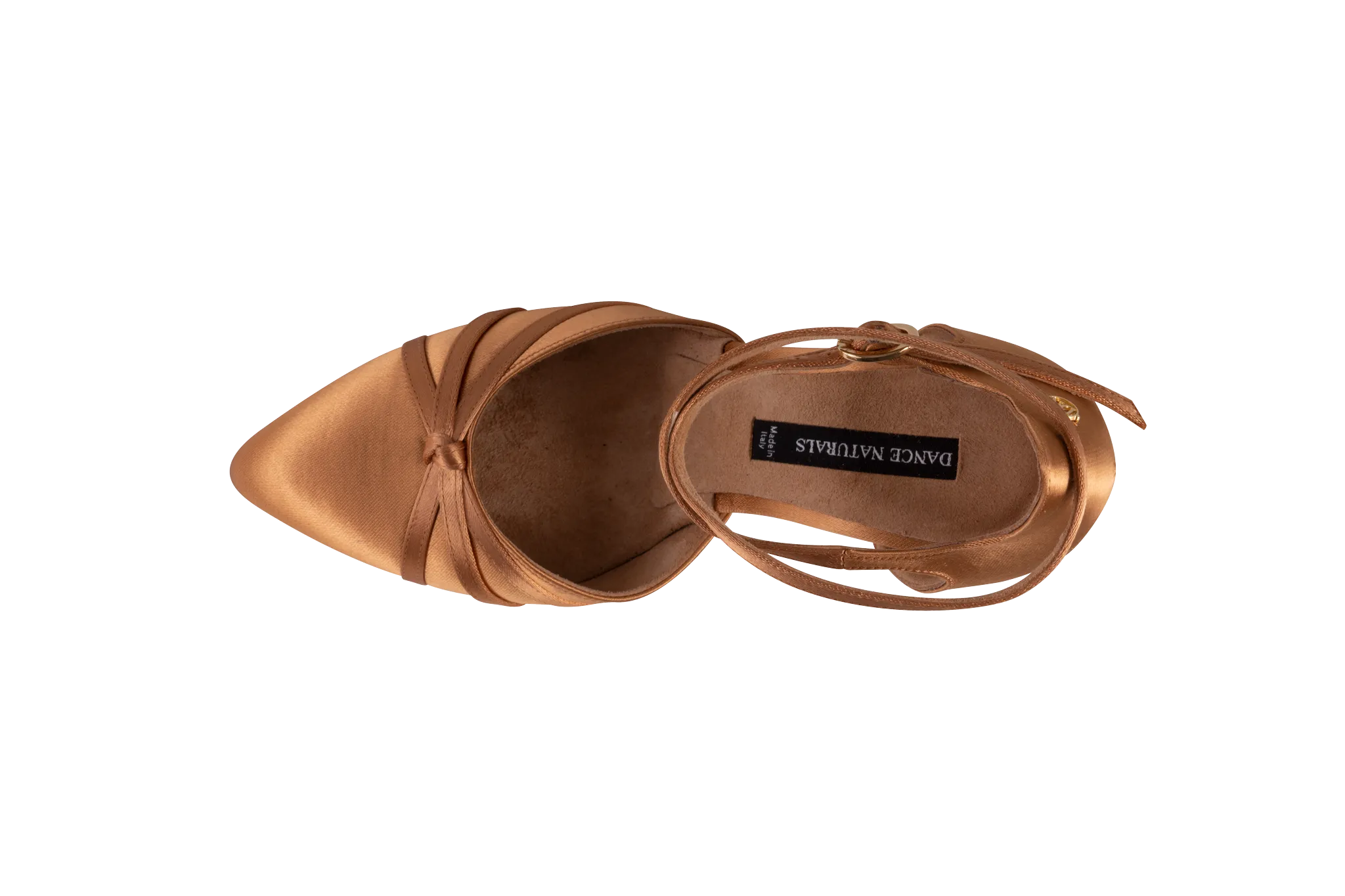 Dance Naturals 28 Contessina Bronze Satin Pointed Toe Smooth Ballroom Dance Shoe