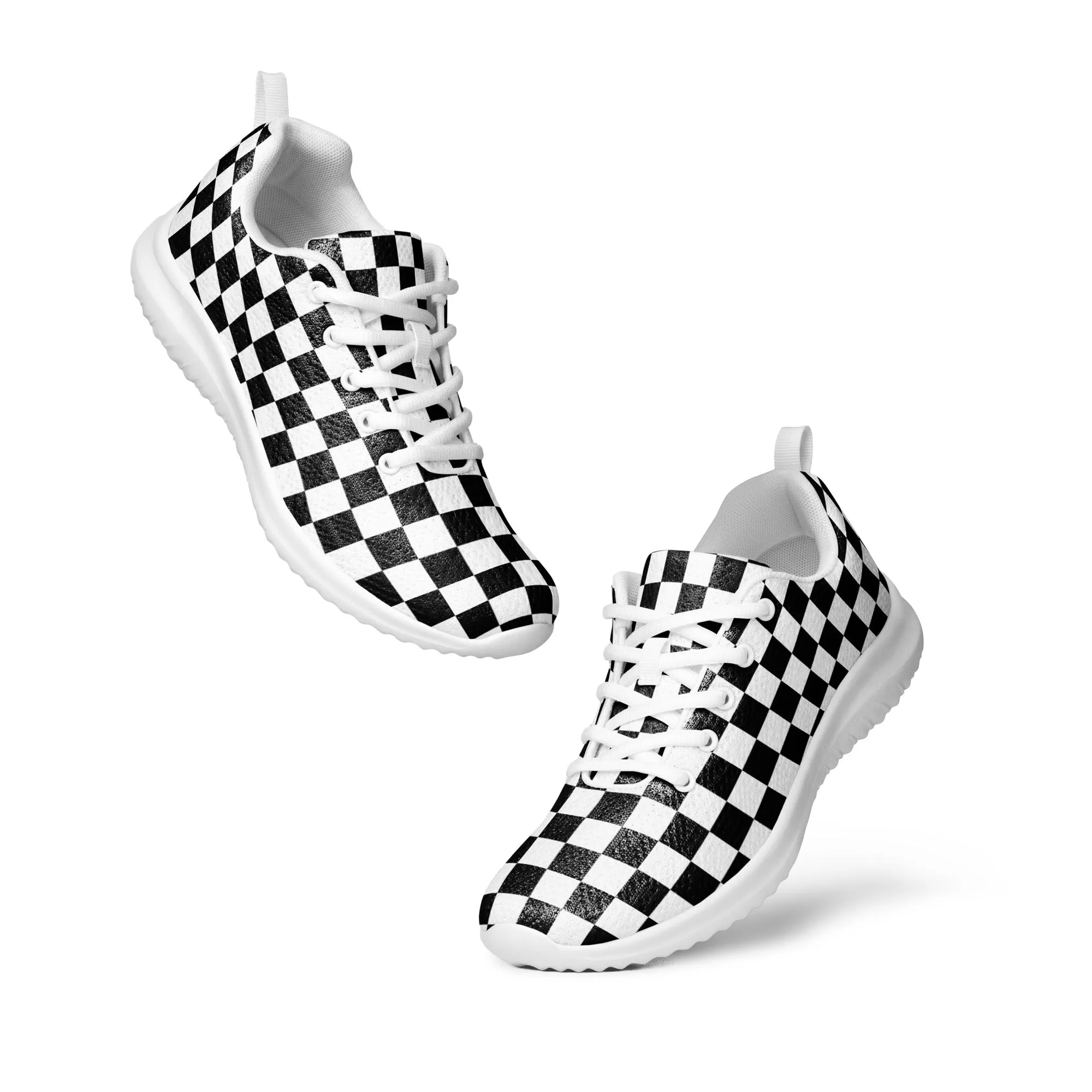 DASH Black & White Men’s Athletic Shoes Lightweight Breathable Design by IOBI Original Apparel