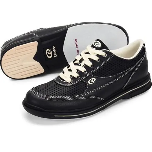 Dexter Mens Turbo Pro Black Cream Wide Bowling Shoes