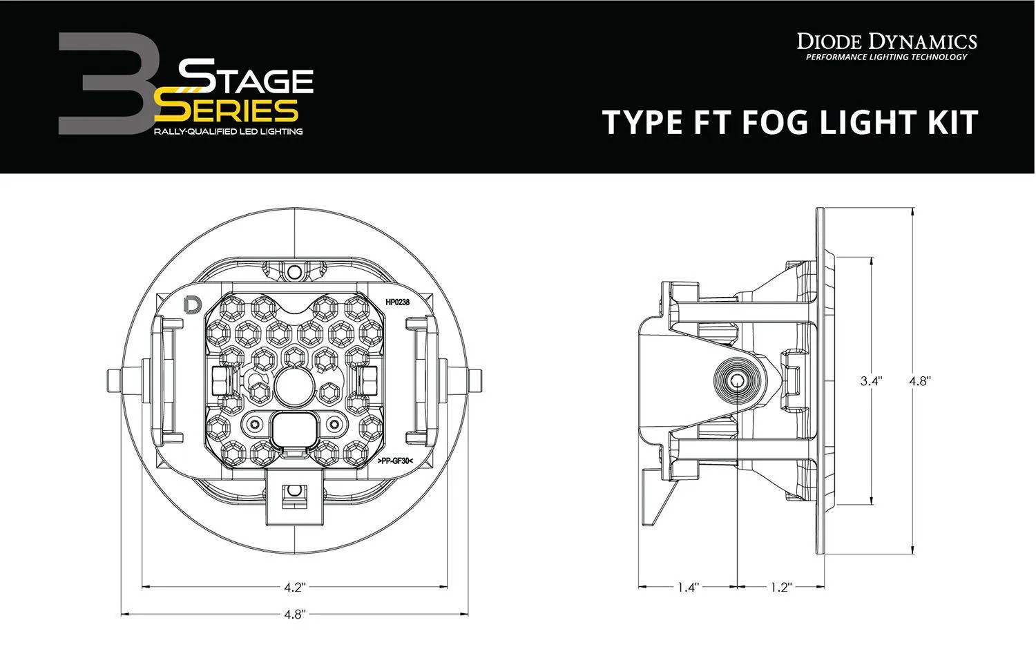 Diode Dynamics SS3 LED Fog Light Kit | 2012-2015 Toyota Tacoma
