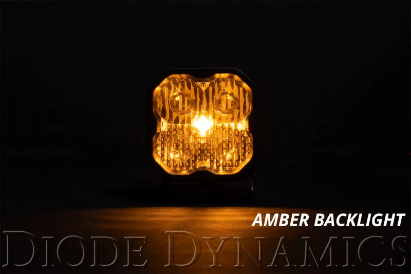 Diode Dynamics SS3 LED Pod Sport - Yellow SAE Fog Standard (Pair)