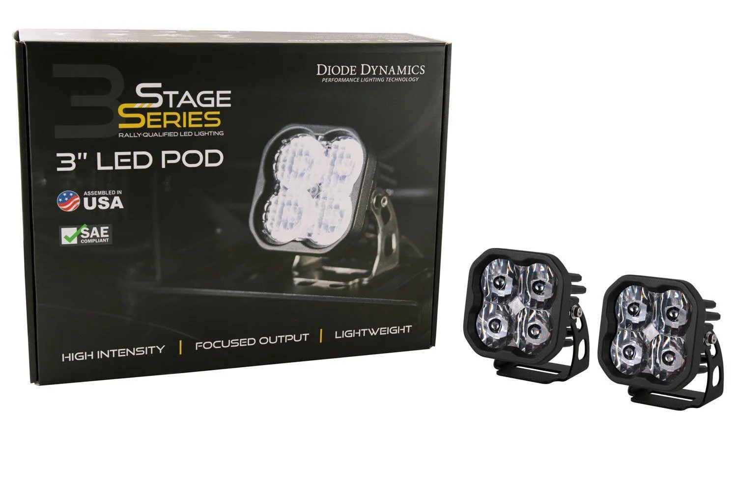 Diode Dynamics Worklight SS3 Sport White SAE Fog Standard (Pair)
