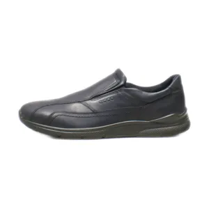 Ecco Casual Slip Ons Leather Black Colour For Men