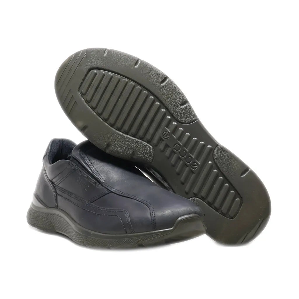 Ecco Casual Slip Ons Leather Black Colour For Men