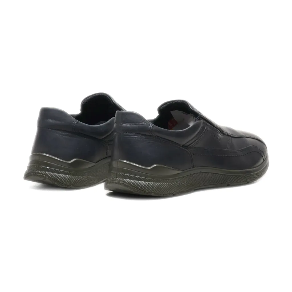 Ecco Casual Slip Ons Leather Black Colour For Men