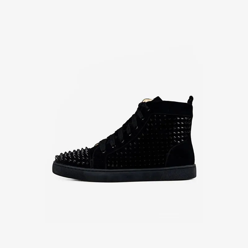 Edgy Studded High-Top Sneakers
