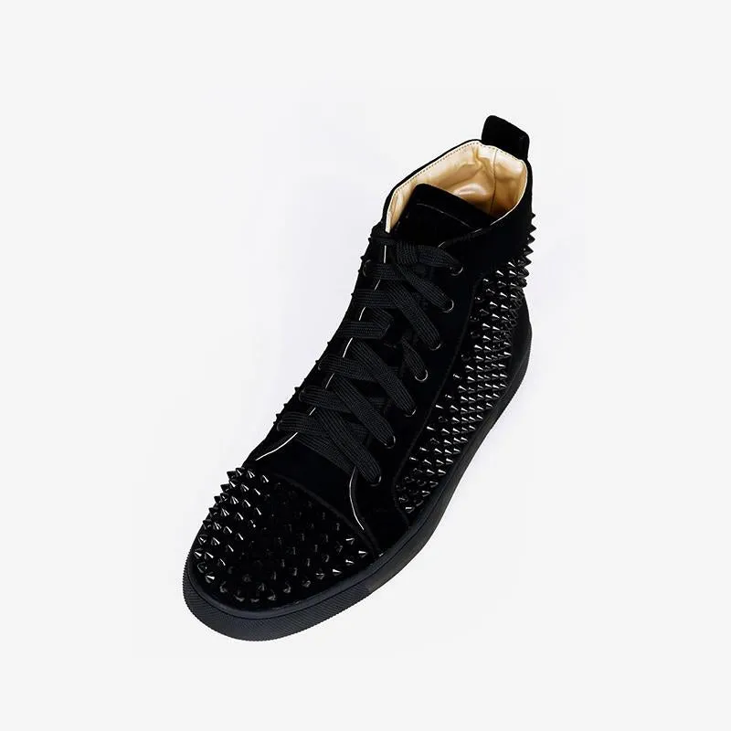 Edgy Studded High-Top Sneakers