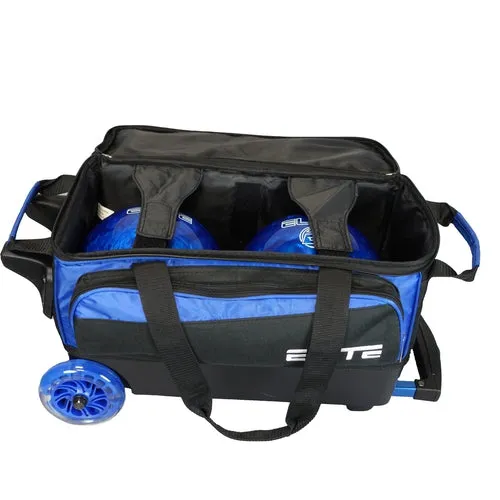 ELITE Deluxe Double Roller Bowling Bag Royal Blue