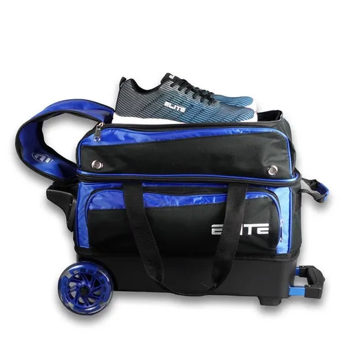ELITE Deluxe Double Roller Bowling Bag Royal Blue