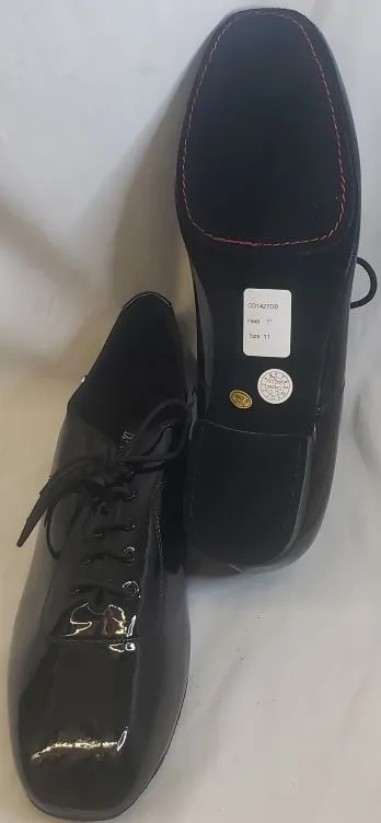 Ezra -- Men's Standard Ballroom Oxford -- Black Patent