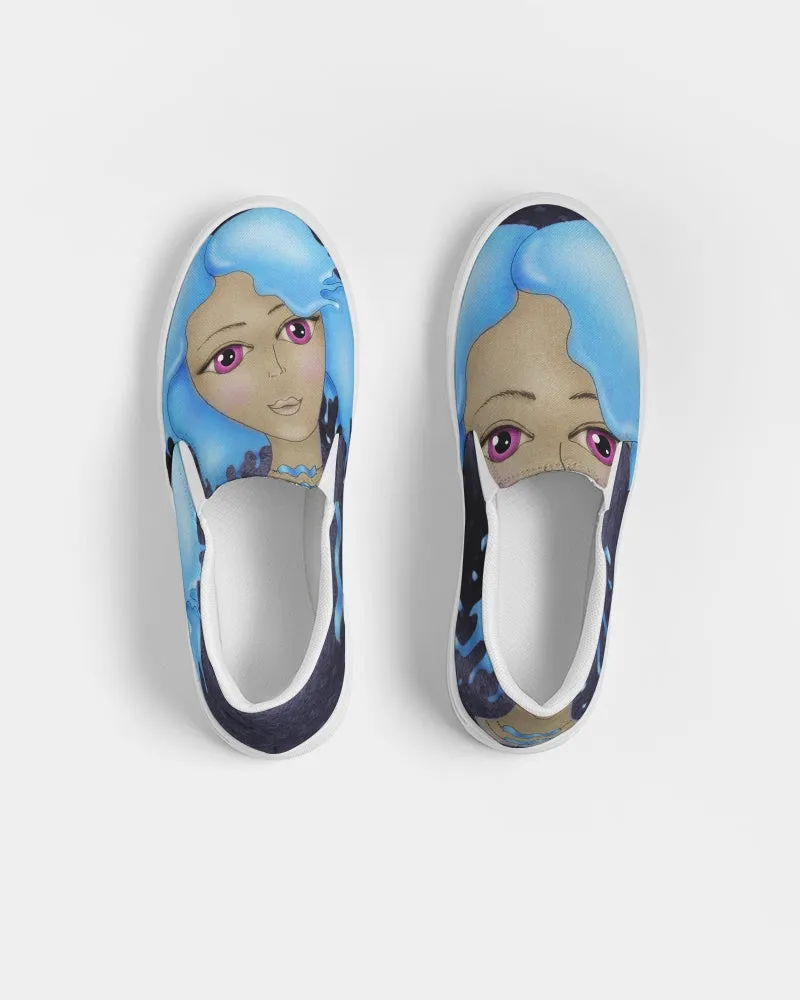 Fashion Sneakers for Aquarius Women- "Cosmic Aqua" Keds. Slip-ons. WickedYo