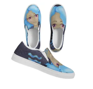 Fashion Sneakers for Aquarius Women- "Cosmic Aqua" Keds. Slip-ons. WickedYo