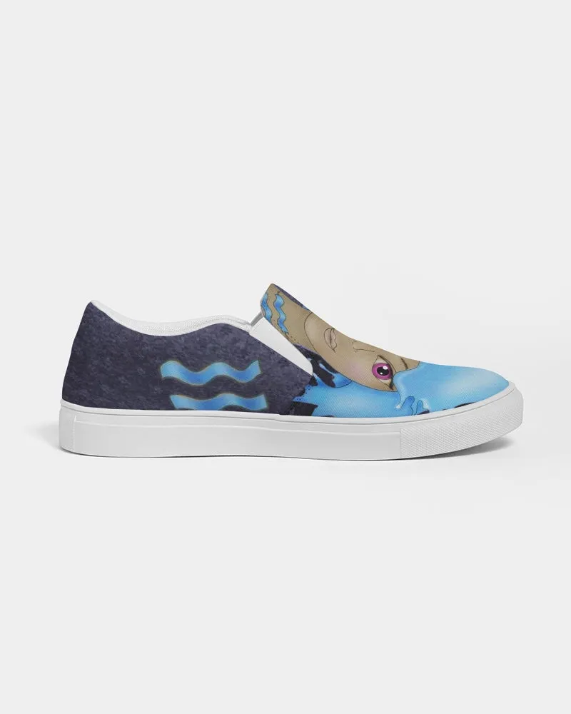Fashion Sneakers for Aquarius Women- "Cosmic Aqua" Keds. Slip-ons. WickedYo