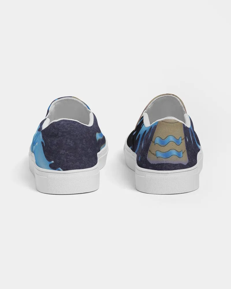 Fashion Sneakers for Aquarius Women- "Cosmic Aqua" Keds. Slip-ons. WickedYo