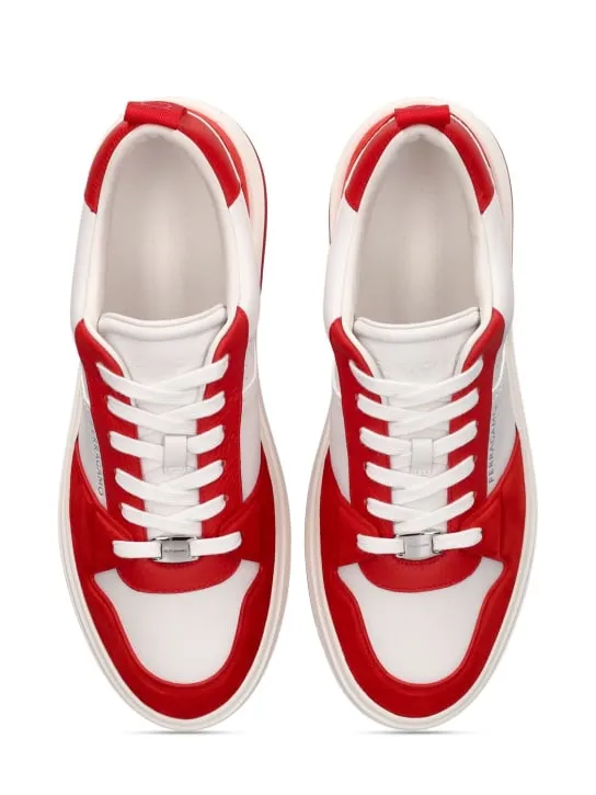 Ferragamo   Dennis leather sneakers 