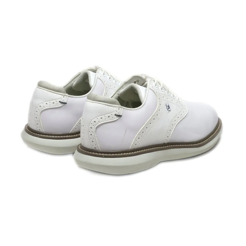 Fj Casual Lace Ups Leather White Colour For Men