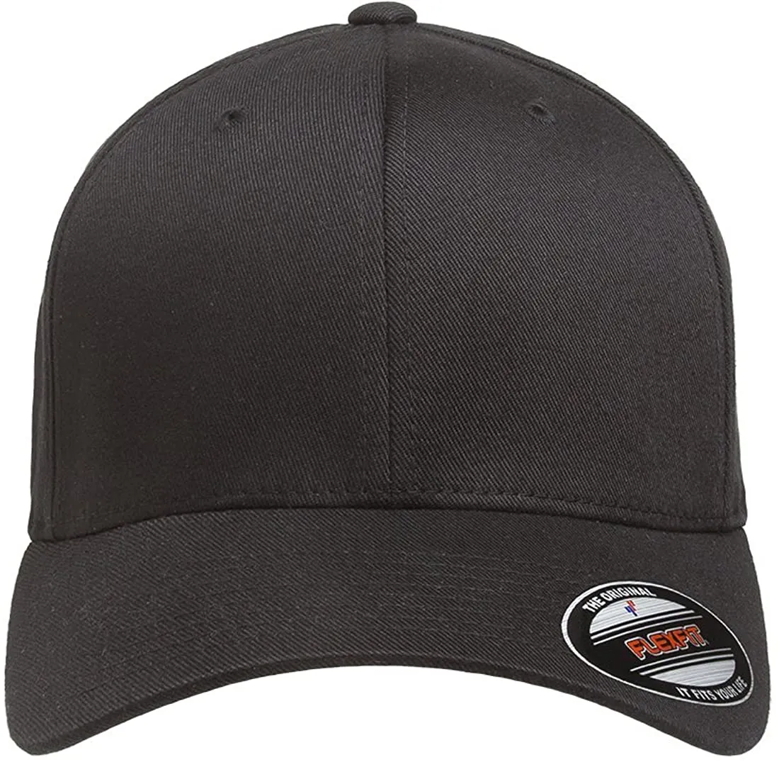 Flexfit Men's Athletic Baseball Fitted Cap Black Camo