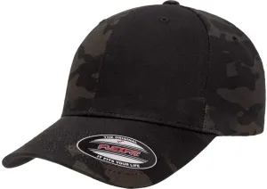 Flexfit Men's Athletic Baseball Fitted Cap Black Camo