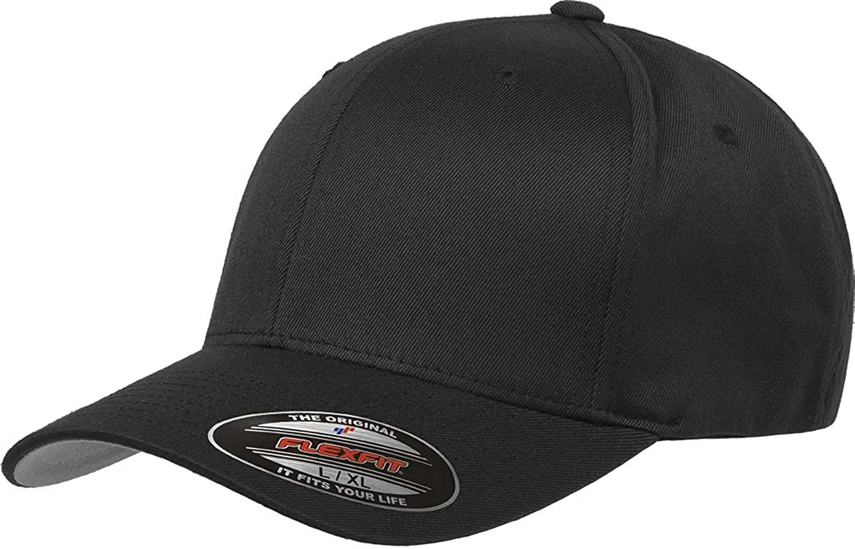 Flexfit Men's Athletic Baseball Fitted Cap Black Camo
