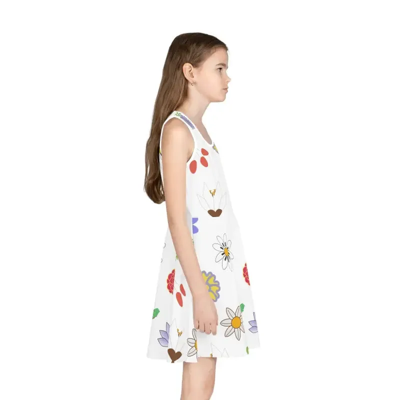 Floral Girls Sleeveless Sundress Summer Sensation