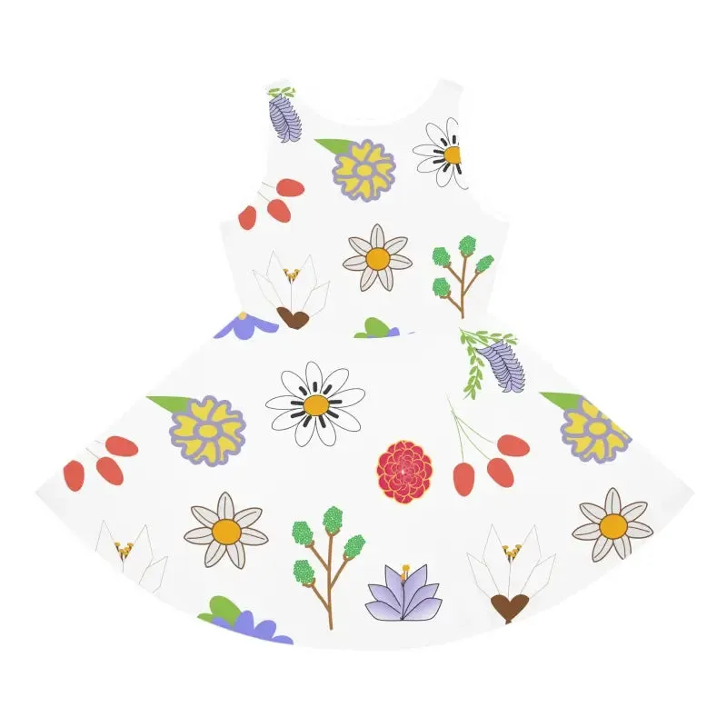 Floral Girls Sleeveless Sundress Summer Sensation