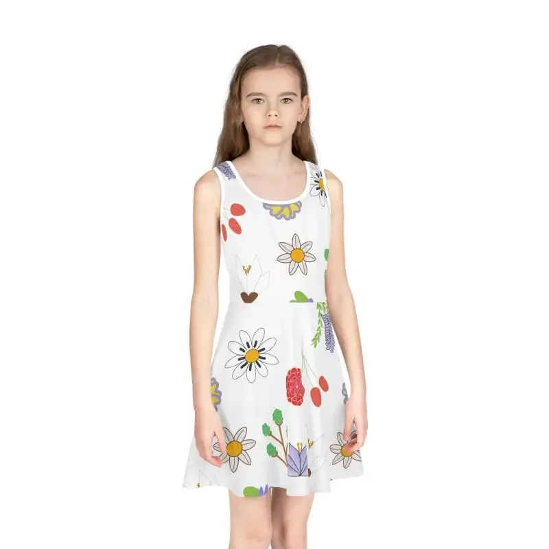 Floral Girls Sleeveless Sundress Summer Sensation