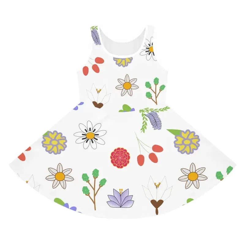 Floral Girls Sleeveless Sundress Summer Sensation