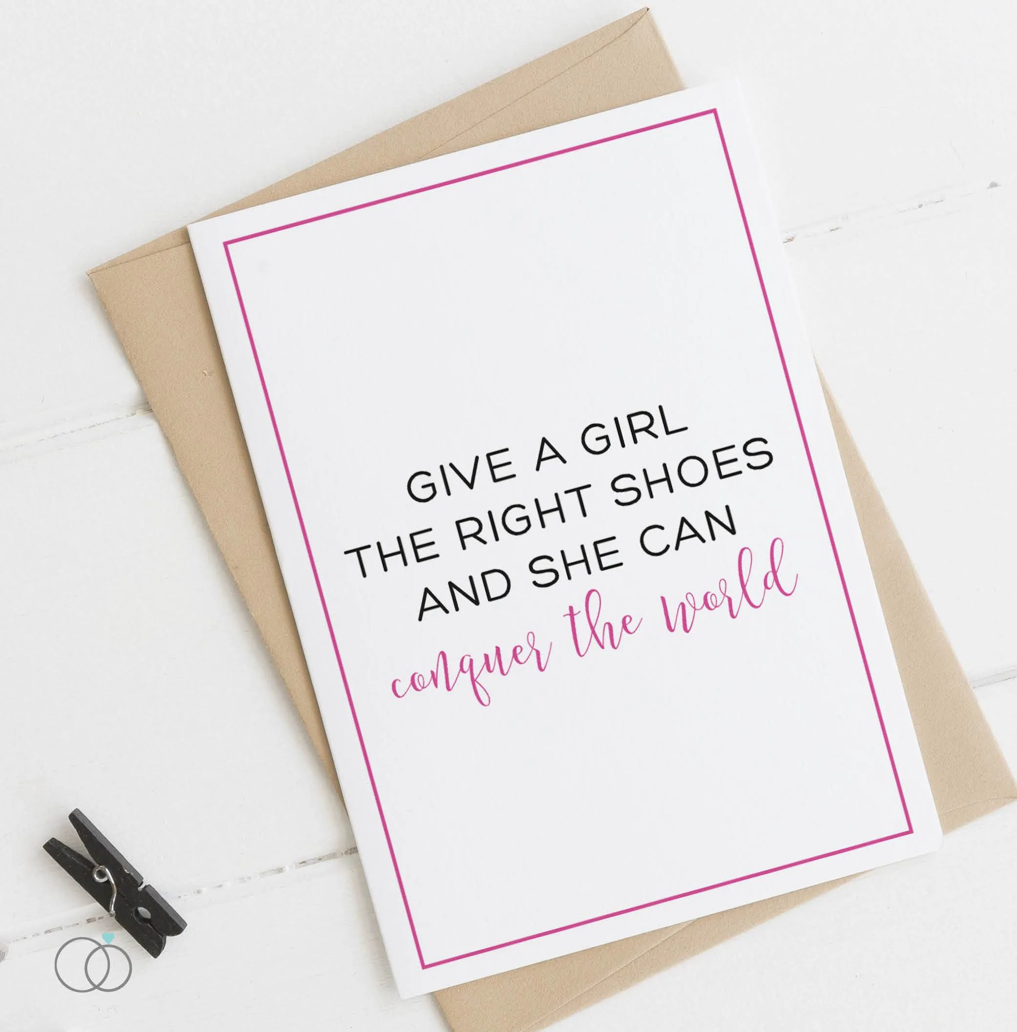 Girl Right Shoes Quote Postcard