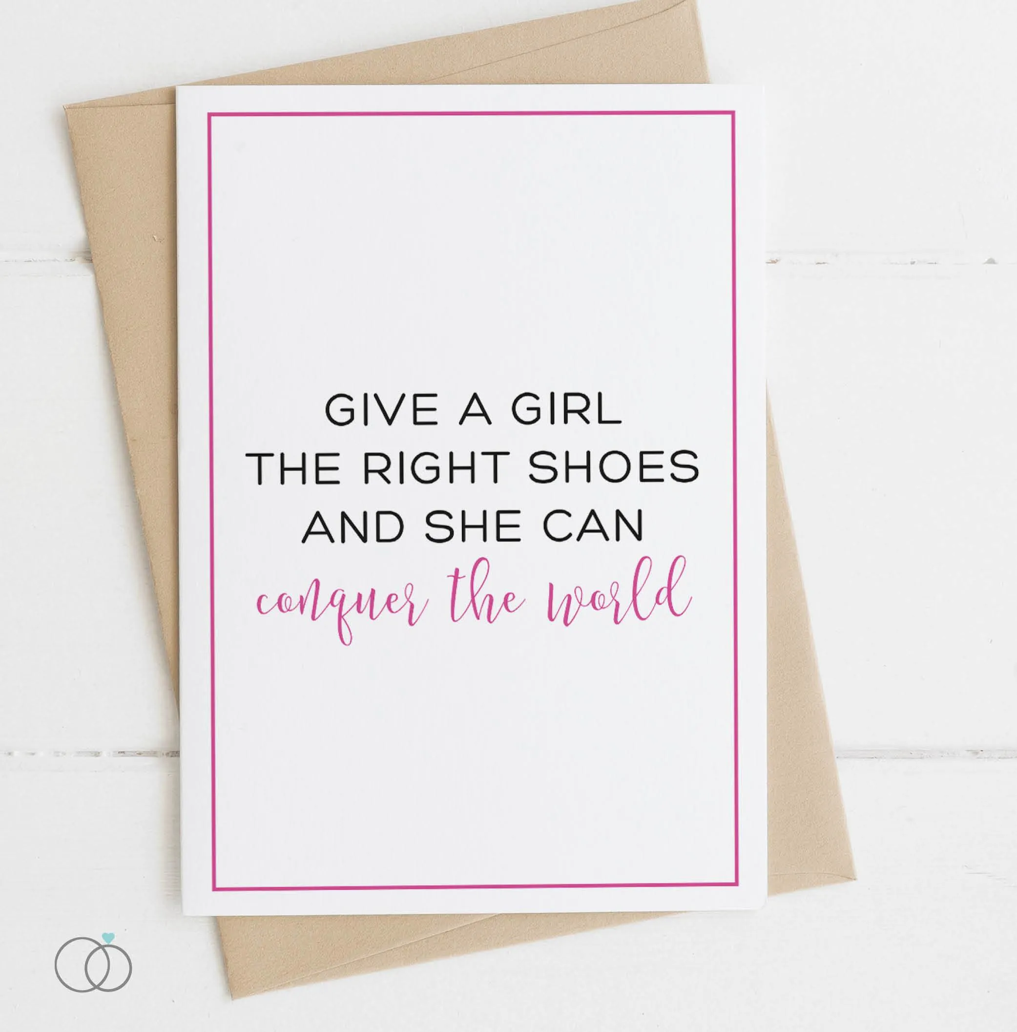 Girl Right Shoes Quote Postcard