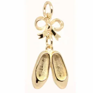 Gold Ballet Shoes Charm