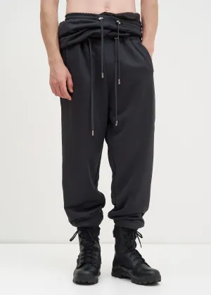 Grey Double Waistband Trackpants