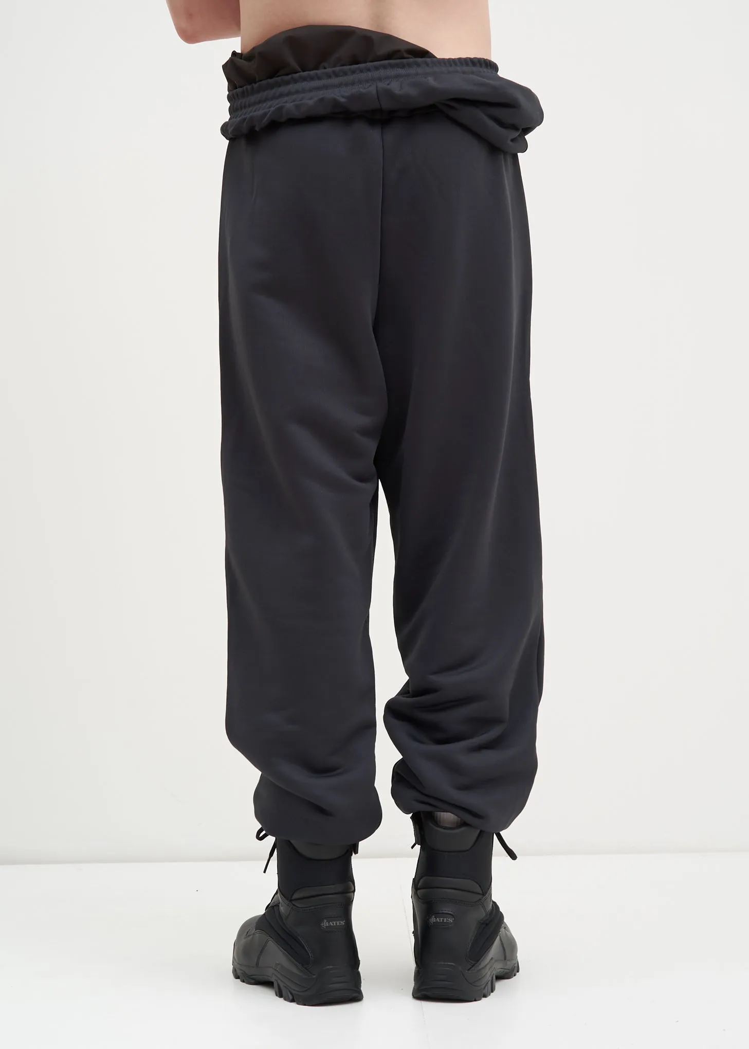 Grey Double Waistband Trackpants