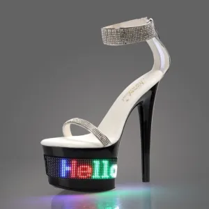 High Heel Stripper Led Display Shoes for Drag Queens