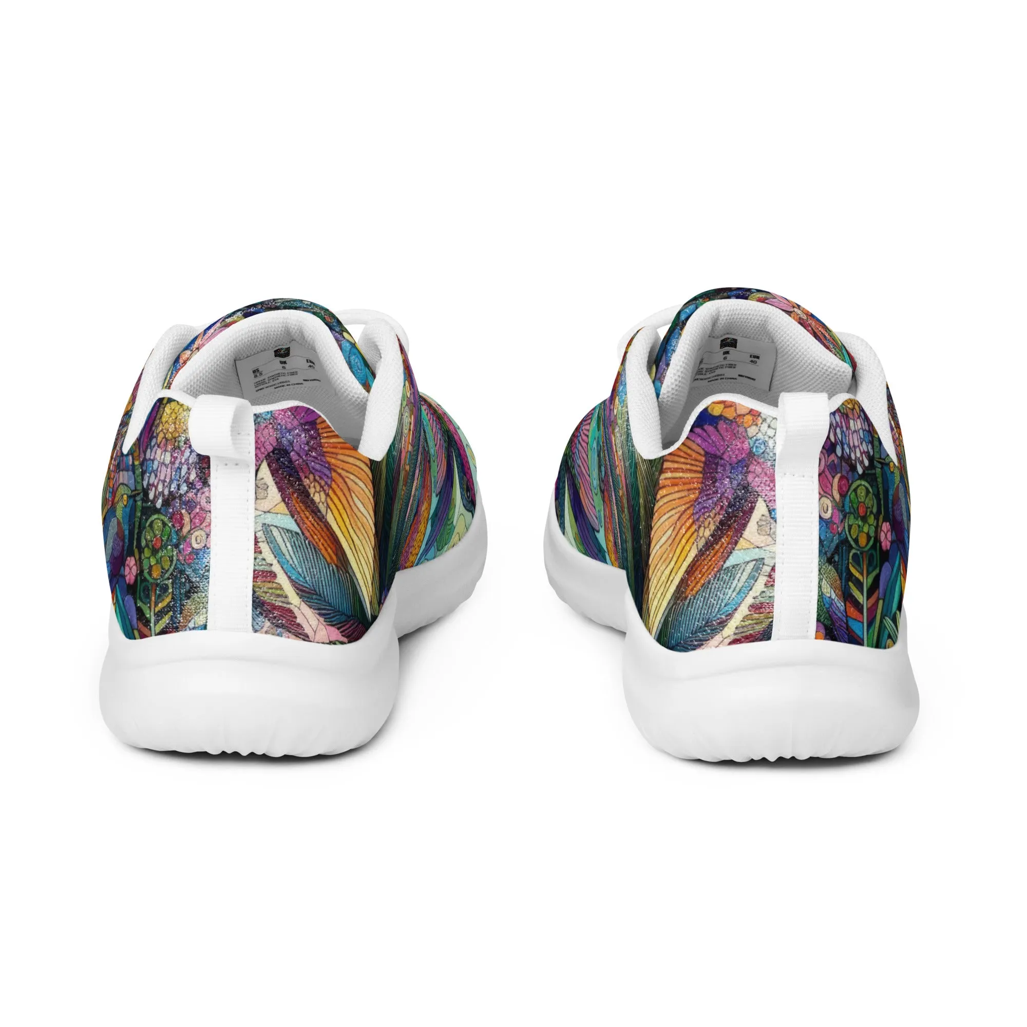 Hummingbird Kaleidoscope Men’s athletic shoes by Gregg Acini Adoree Designs