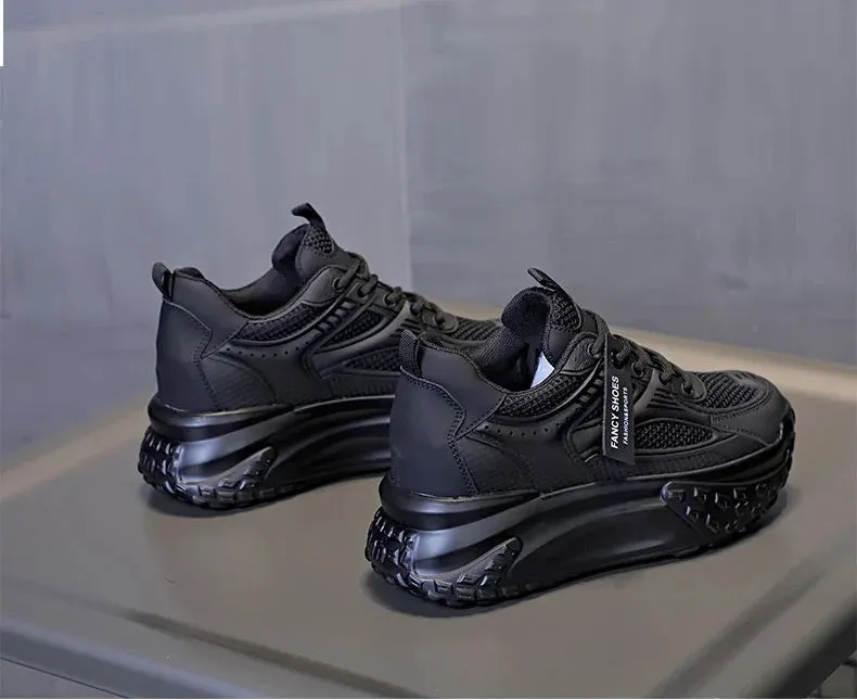 Joskaa 2024 New Black Platform Sneakers Goth