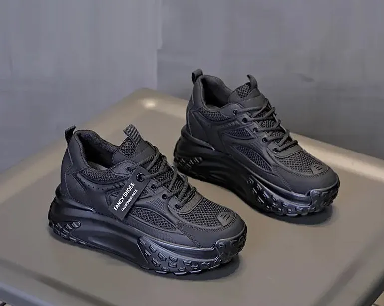 Joskaa 2024 New Black Platform Sneakers Goth