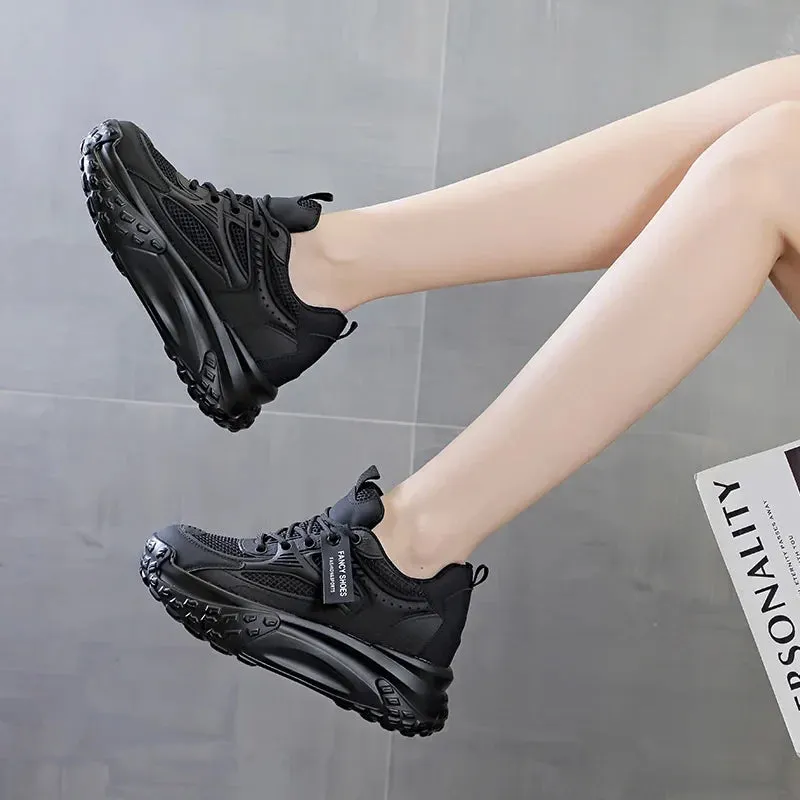 Joskaa 2024 New Black Platform Sneakers Goth