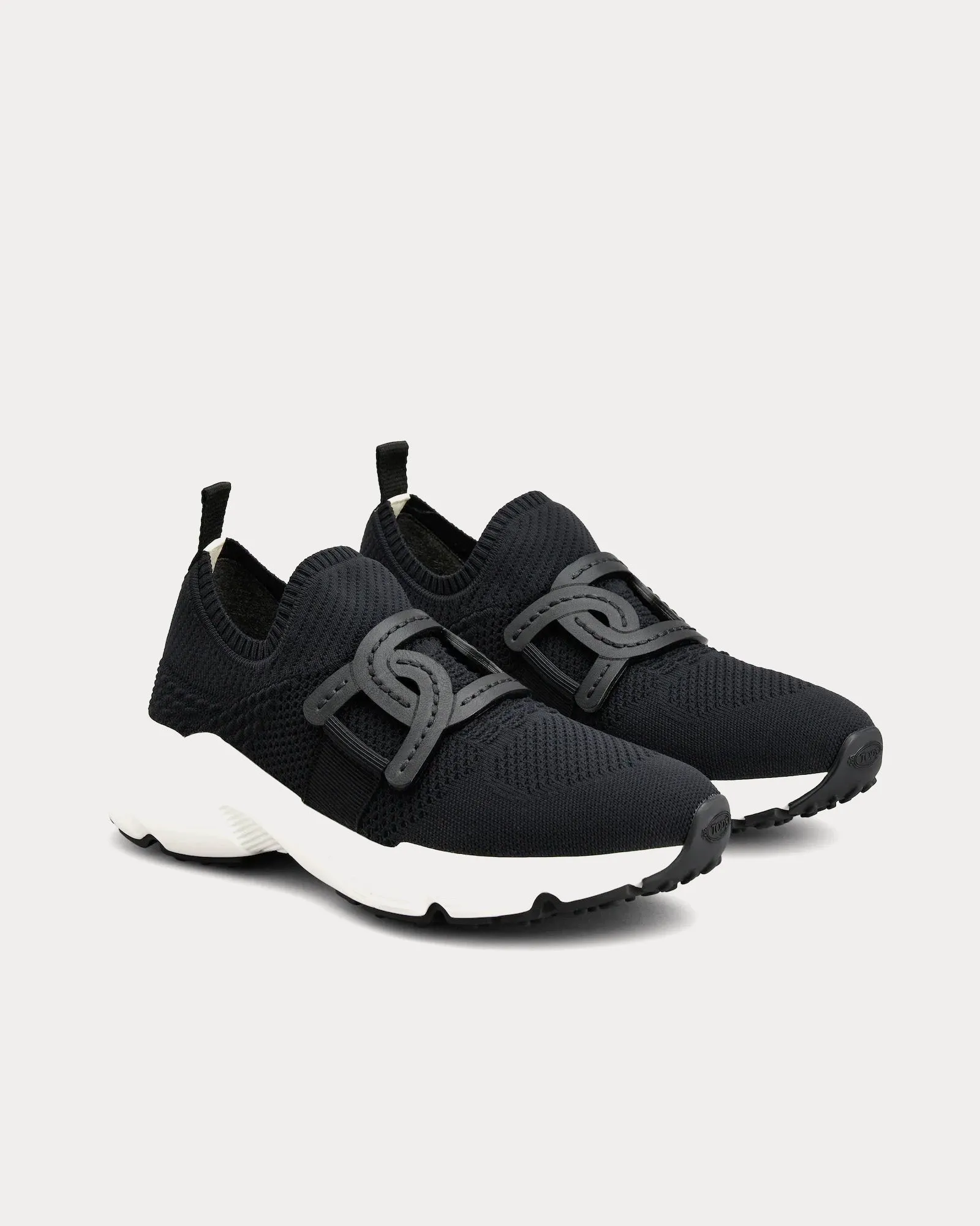 Kate Technical Fabric Black Slip On Sneakers