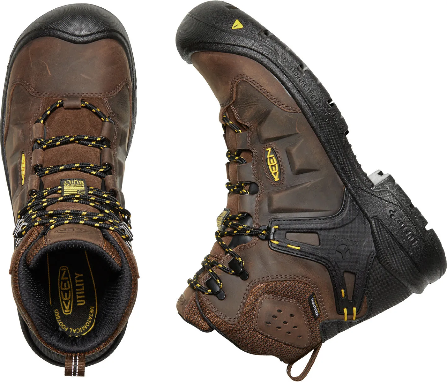 'Keen Utility' Men's 6" Dover WP EH Comp Toe - Dark Earth / Black